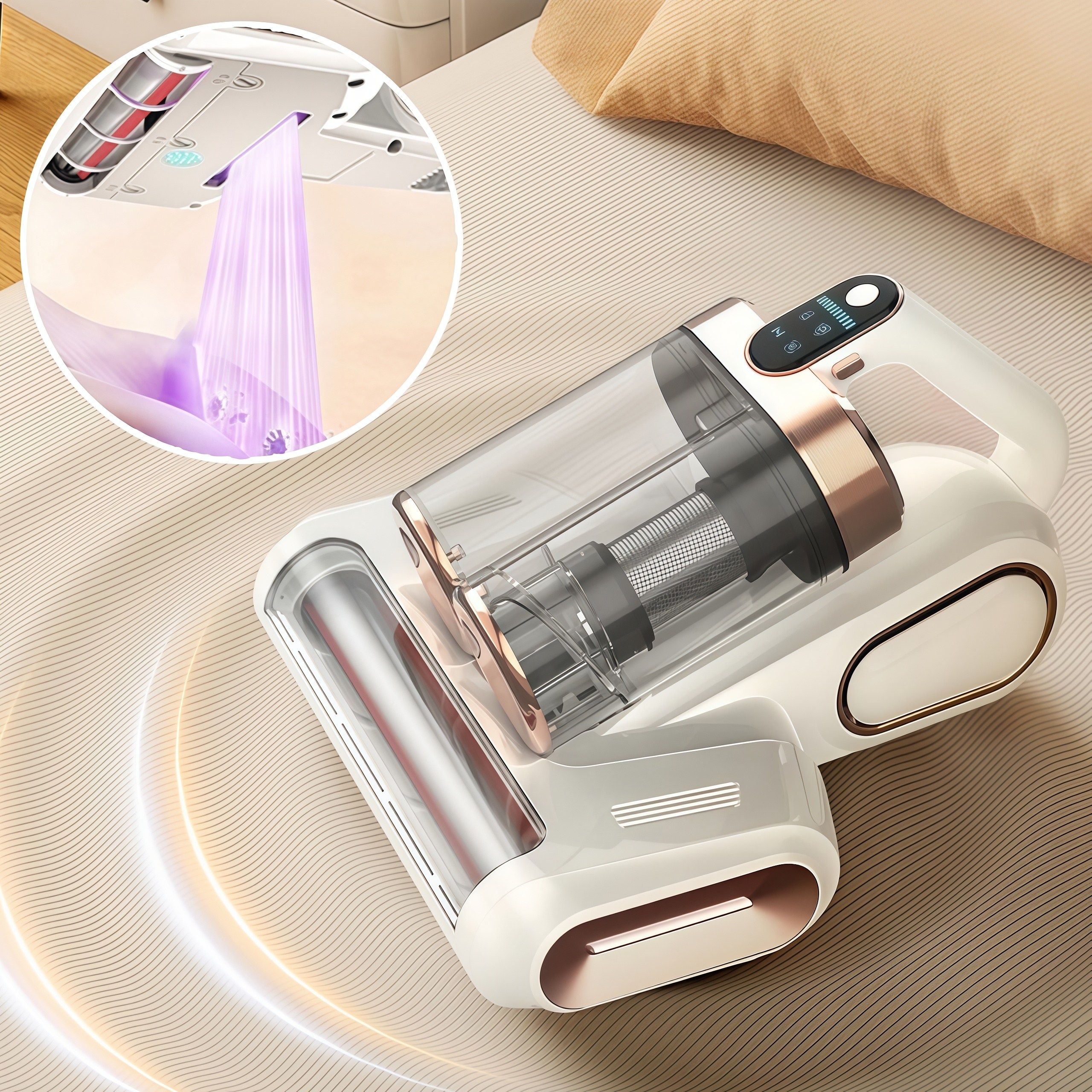 Mochae 살균 청소기 UV 자외선  진드기 강흡력 청소 살균기 더블컵 진드기 퇴치 침구용 무선 살균기 침구청소기 다용도 소파 카펫  매트리스 습식청소기 49,550원