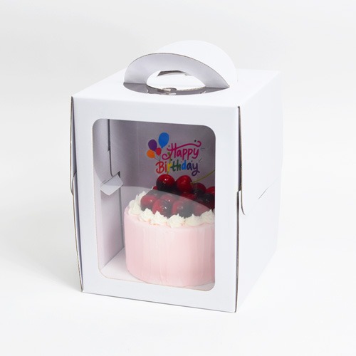 중앙패키지 2단 창문형 케이크상자 26cm 화이트(받침X)-10개, 10개 30,000원