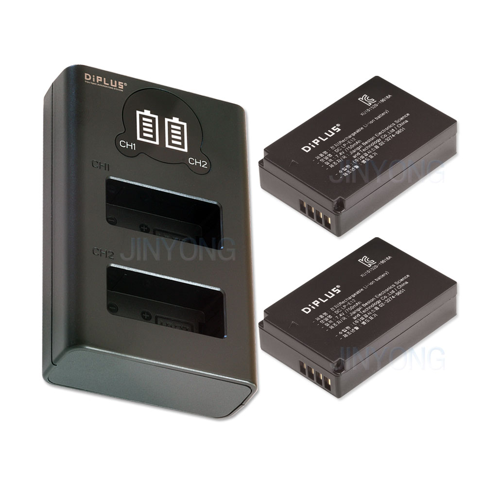 디아이플러스 캐논 LP-E12 호환배터리 2개 + LCD 2구충전기 1개 셋트 30,900원