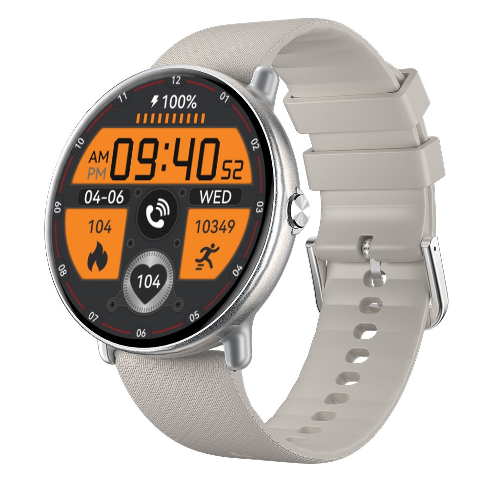 WAPIK 원형 한글판 통화가능 블루투스 스마트워치 Y6 1.43인치 AMOLED 대화면, GPS + 블루투스, 3.6cm, 실버 69,900원