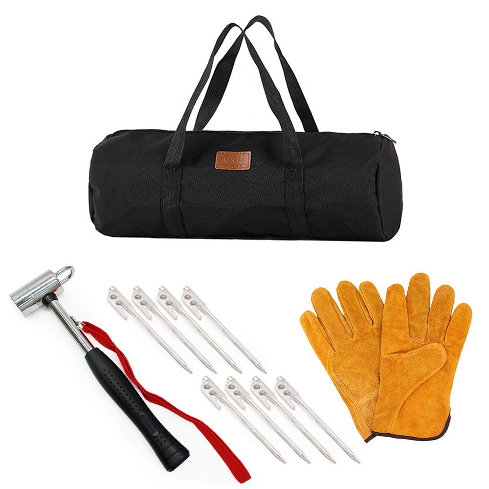 KALLUS 캠핑 멀티 팩 세트 단조팩 20cm 8개 망치 가방 bbq장갑 15,800원