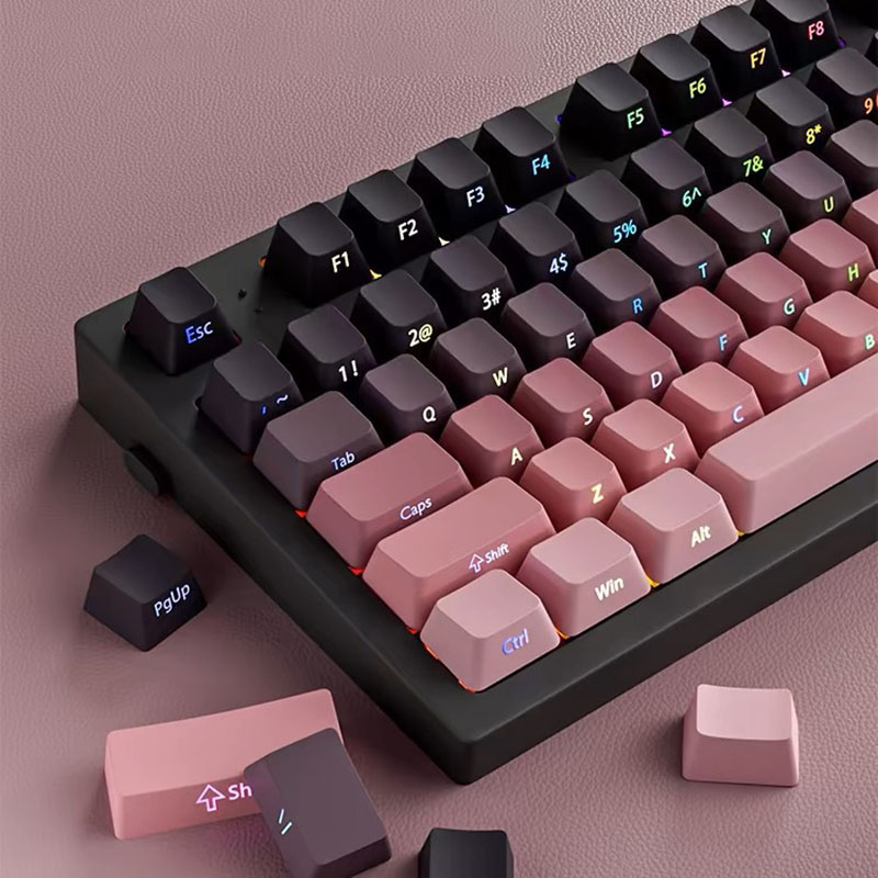 BIKASU 측면각인 투광 그라데이션 기계식 키보드 키캡 PBT 키캡 세트 134키 21,960원