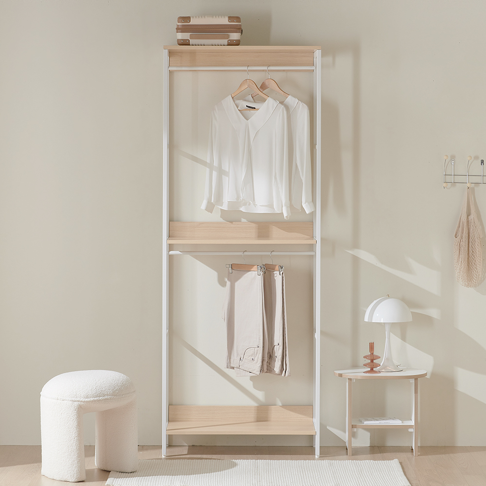 웰퍼니쳐 루미 시스템행거 드레스룸 2단 행거형 방문설치 89,000원