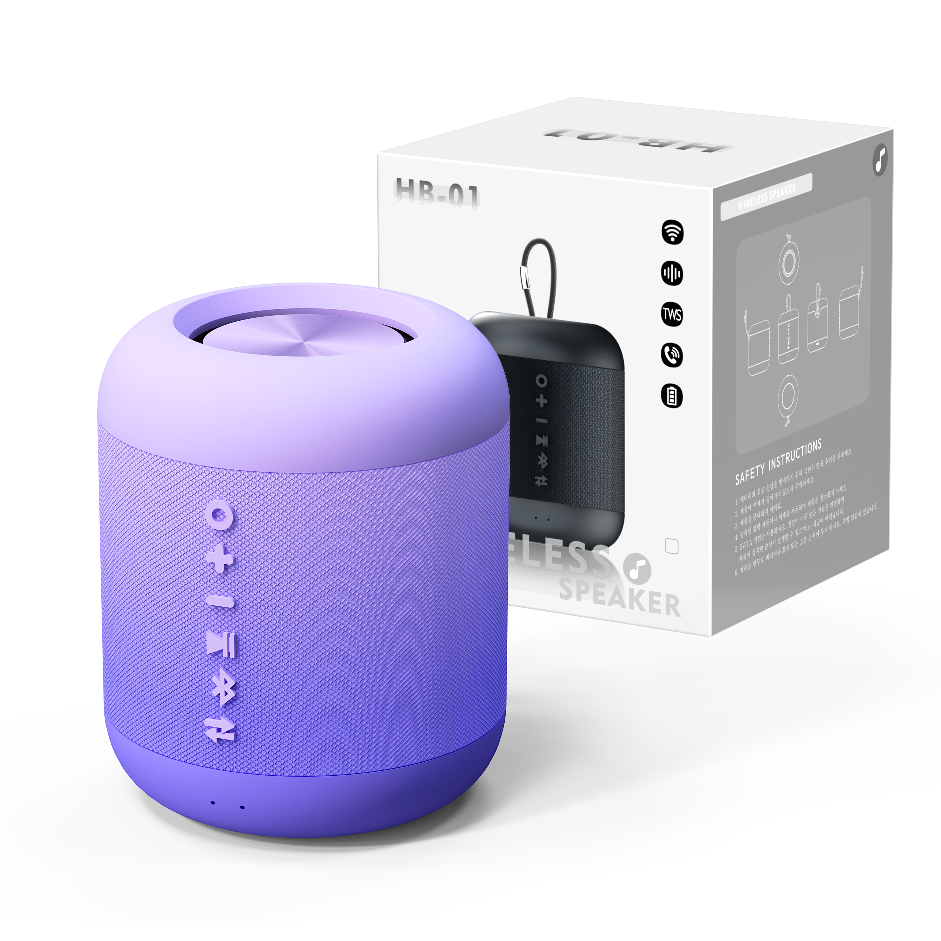 비파노 휴대용 생활방수 TWS 블루투스 스피커, 퍼플 69,500원