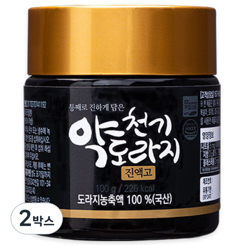 [웰스앤헬스] 천기 약도라지 진액고 도라지청 약도라지청 국내산, 100g, 2박스 37,900원