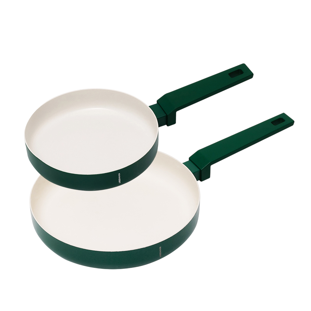 코젤 미네르바 세라믹코팅 프라이팬 2종 세트 IH 인덕션겸용 계란말이팬, 1세트, 프라이팬20cm+프라이팬28cm, 포레스트그린 34,600원