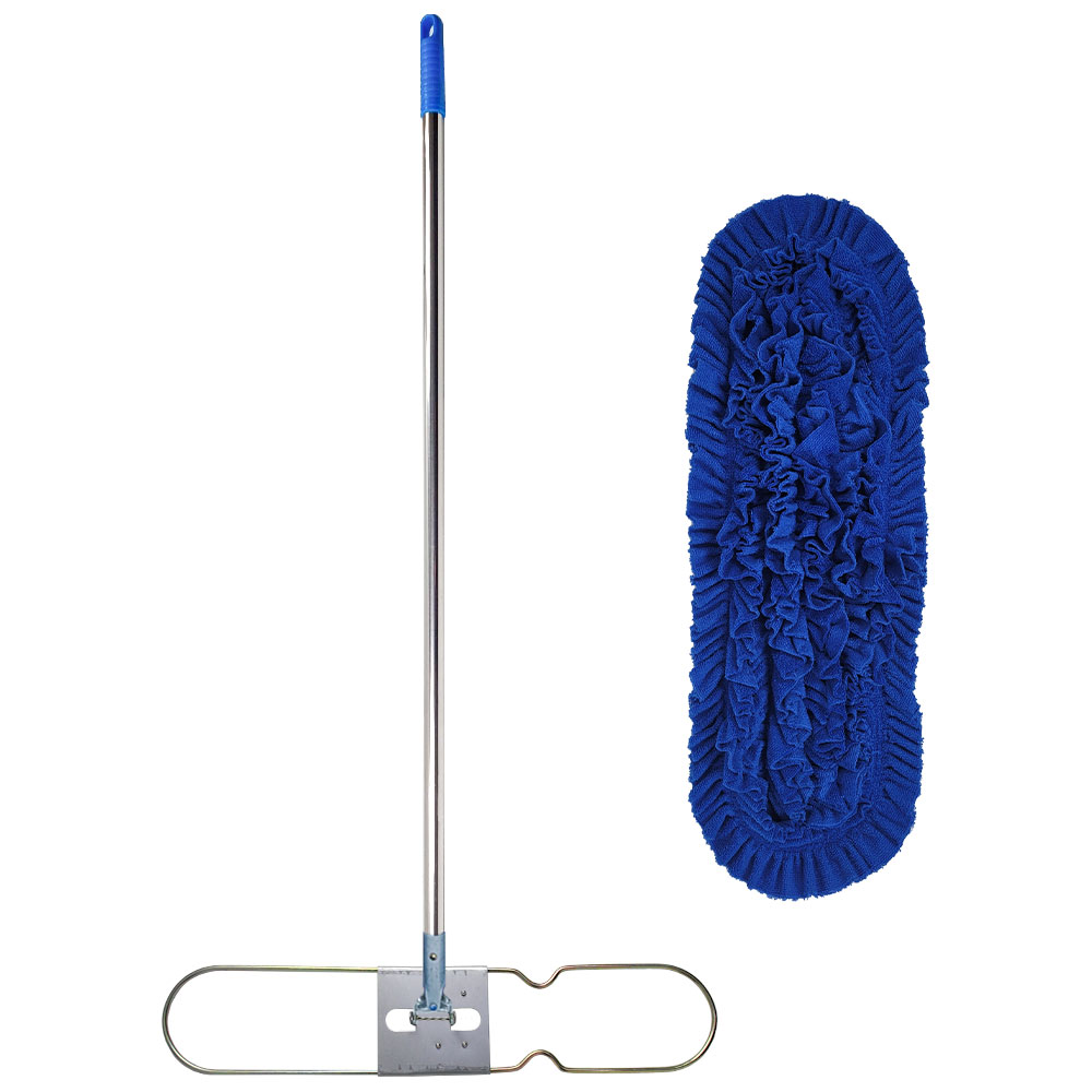 월드크린 극세사 리스킹 걸레 60cm + 판 + 스텐 자루 세트, 1세트, 단일색상 13,400원