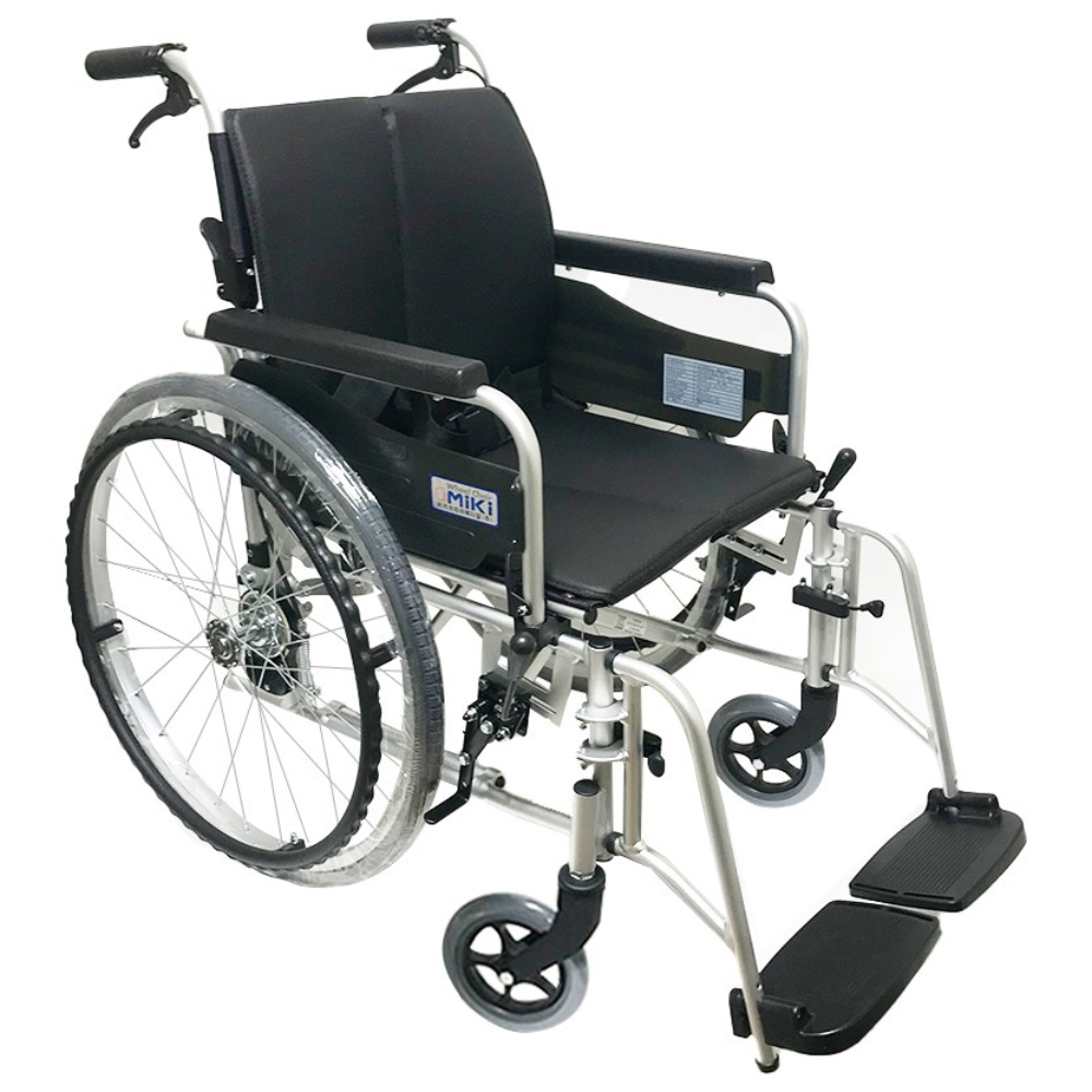 미키 휠체어 Miki Smart-TWIN 발걸이 탈착가능 알루미늄 접이식 수동휠체어, 1개 550,000원