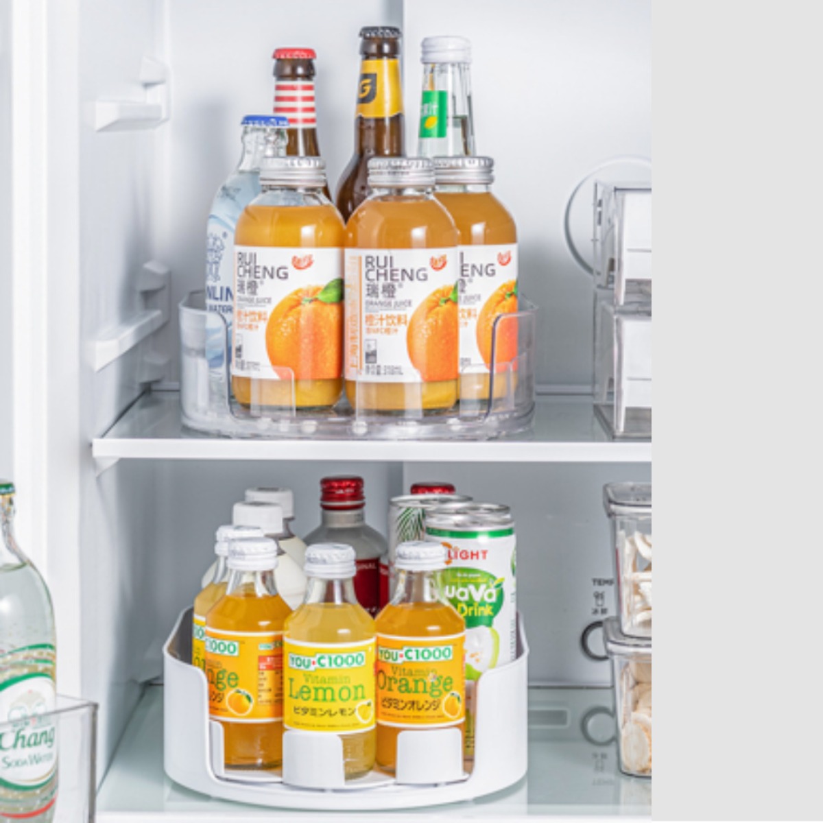 양셀 회전트레이 냉장고 2025년 정리대 다용도 음료수 영양제 양념통 화이트 투명 15,100원