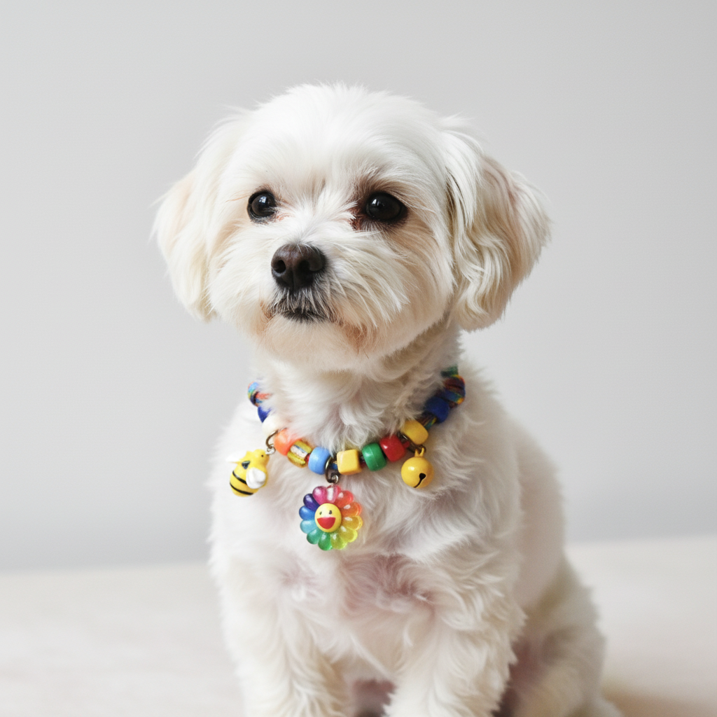 하니펫 강아지 고양이 예쁜 큐티 방울 목걸이, 1개, 레인보우 9,900원