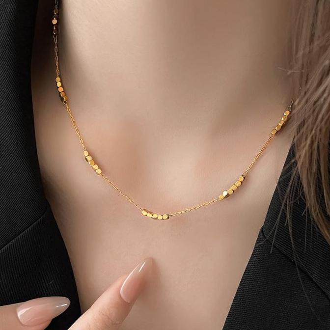 Ramlove 18K 빛의 조각 기하학적 우아함 도금 목걸이 KJT-SS118 99,800원