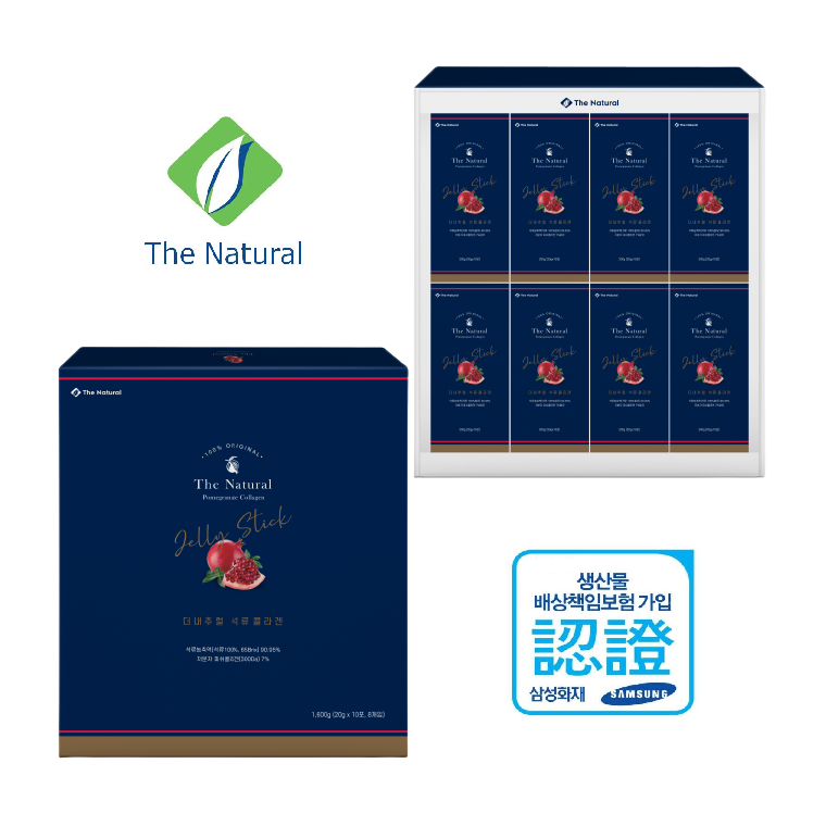 [선물세트/80포] 더내추럴 석류콜라겐 젤리스틱 20g 10포 8박스, 쇼핑백증정 76,950원