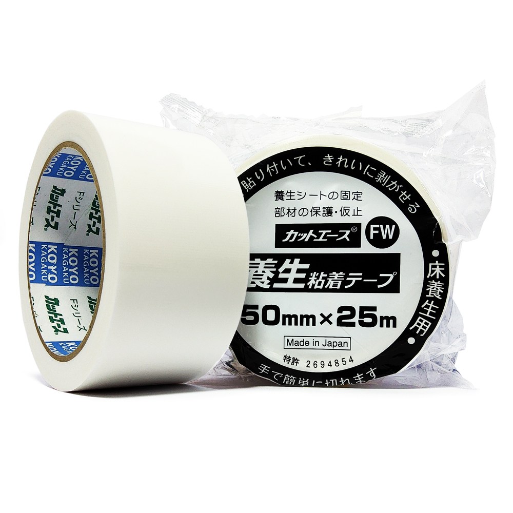 커트에이스(흰색) CFW 50mmx25m 끈적이 적은 무잔사 이지컷 마스킹 보양테이프, 1개 6,800원