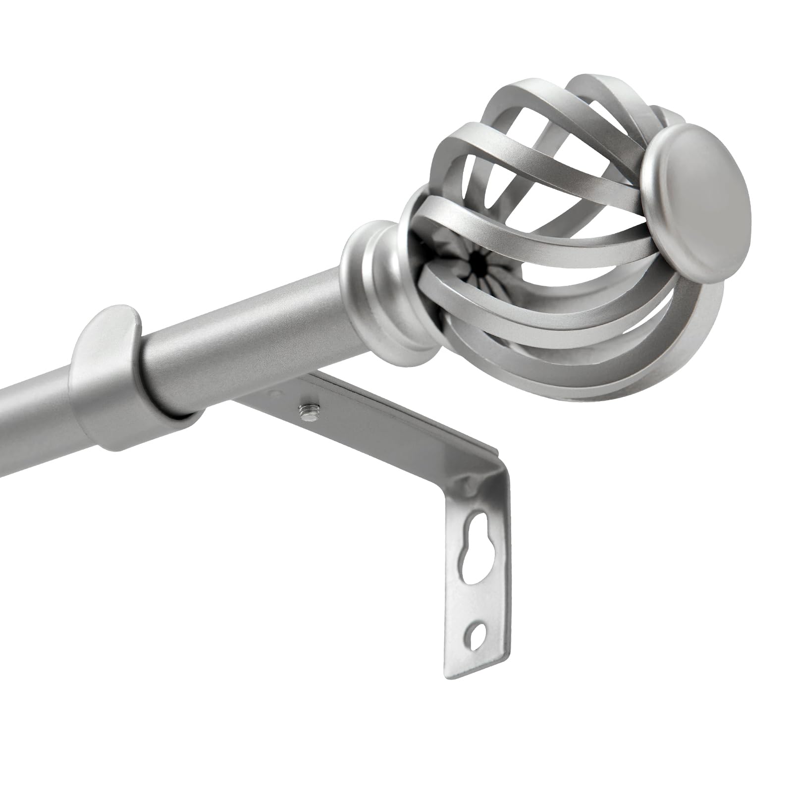 Vellichor 원형투각 커튼봉 길이조절 가능한 내하중 스틸 현대식 16MM 커텐봉 커튼걸이봉, 실버 12,900원