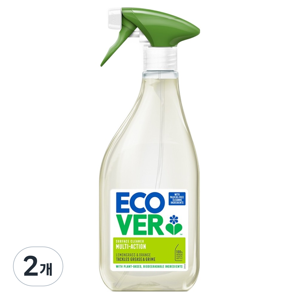 에코버 다목적 세정제 레몬그라스 앤 오렌지, 2개, 500ml, 현재가 23,800원