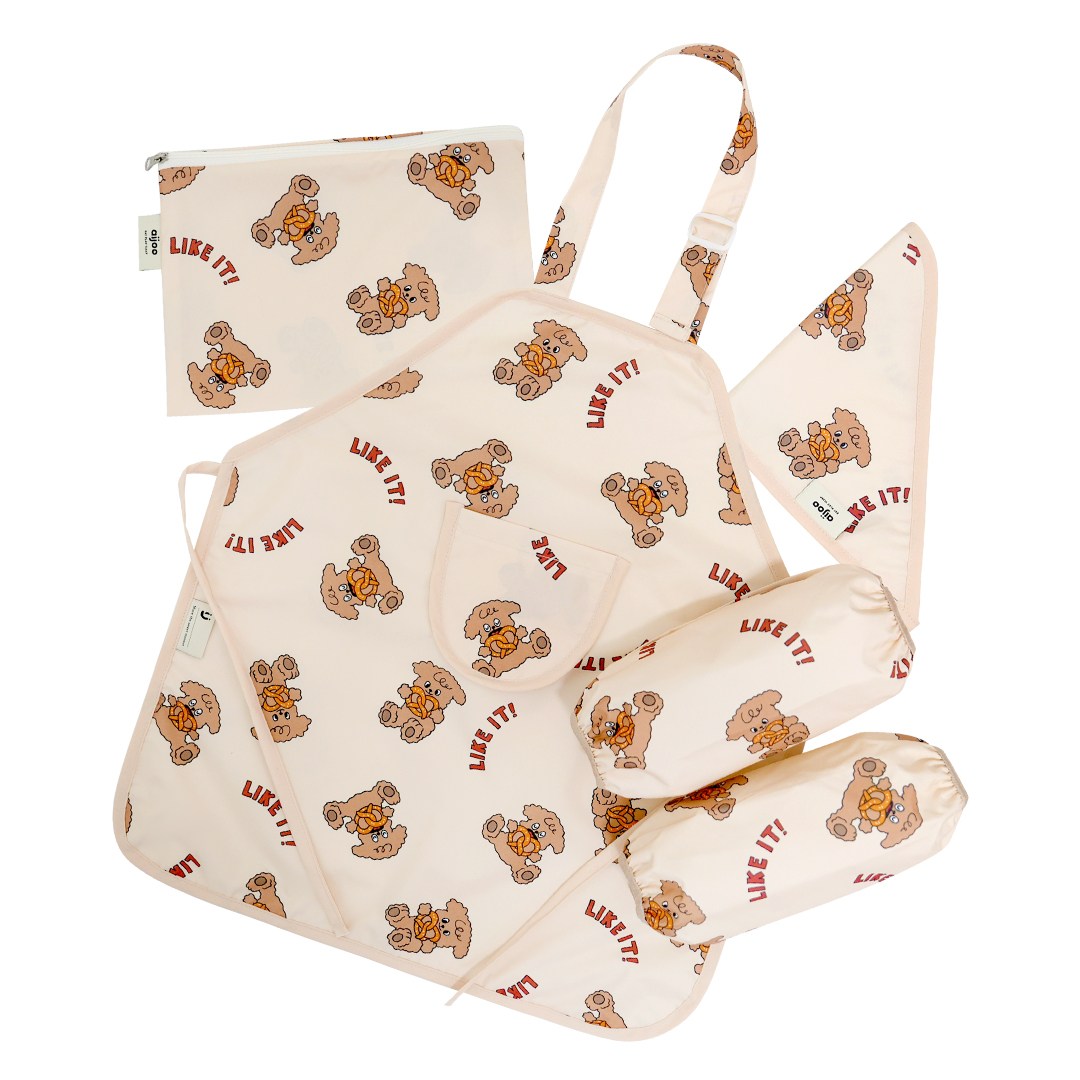 아이주 앞치마 4종셋트 앞치마 + 두건 + 토시 + 지퍼파우치 29,900원