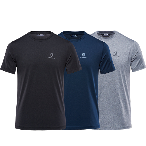 블랙야크 B트리플3라운드S 1BYTSM2801 검정+회색+남색 반팔 라운드티3종 세트 49,000원