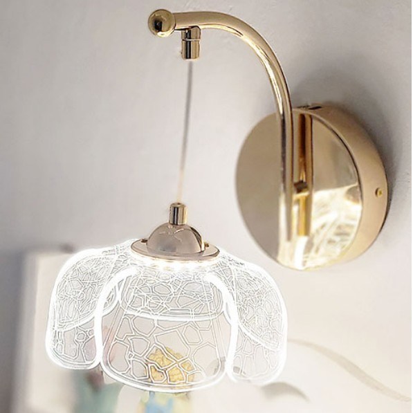 안젤라 LED 벽등 8w 엔틱 플라워 골드 벽조명 거실 침실 카페 인테리어 포인트벽등 42,370원