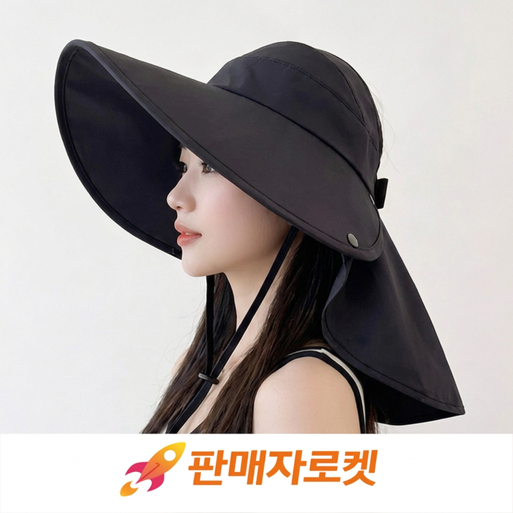 [오늘출발]온니피스원 와이드 챙넓은 와이드 햇빛 uv차단 썬캡 목가리개 여름모자 14,900원