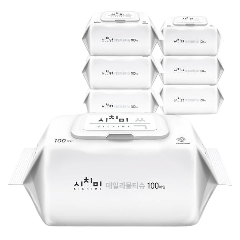 한스웰 저자극 시치미쓱 자연유래 물티슈 도톰한 엠보싱 대용량 캡형 50평량 100매 10팩 18,810원
