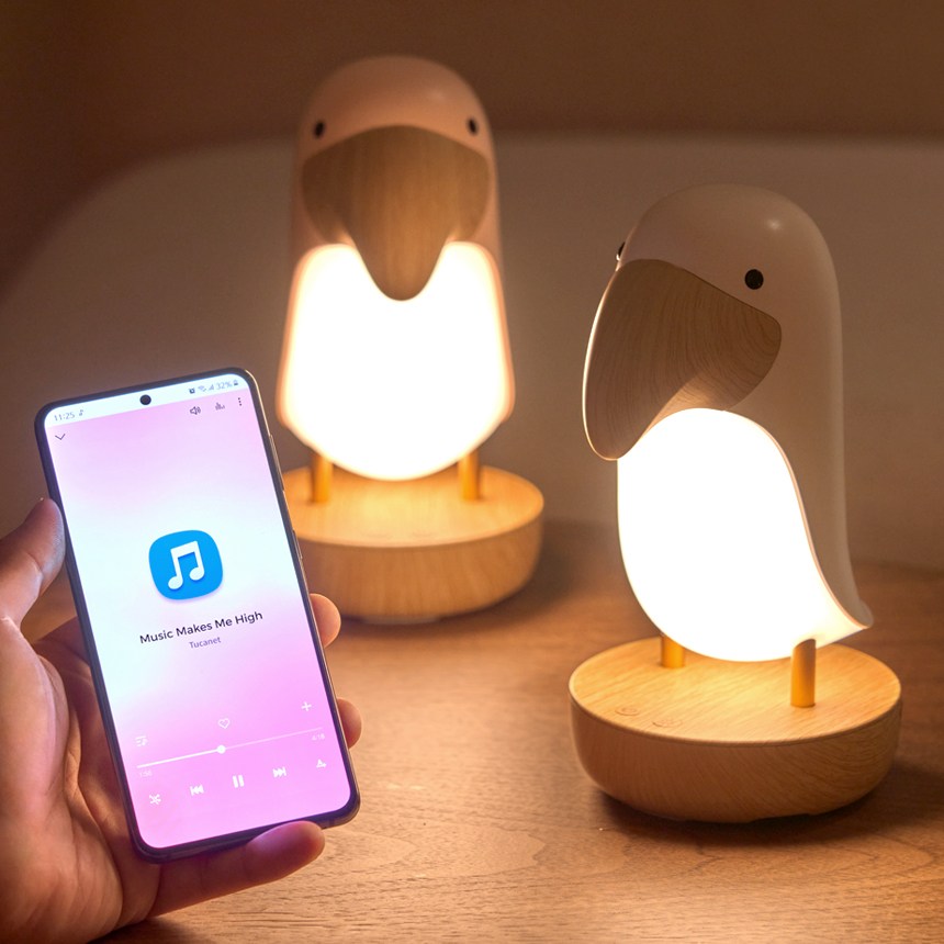 블루투스 무드등 스피커 2컬러 감성 조명 캠핑 침실 무드조명, 핑크 21,000원