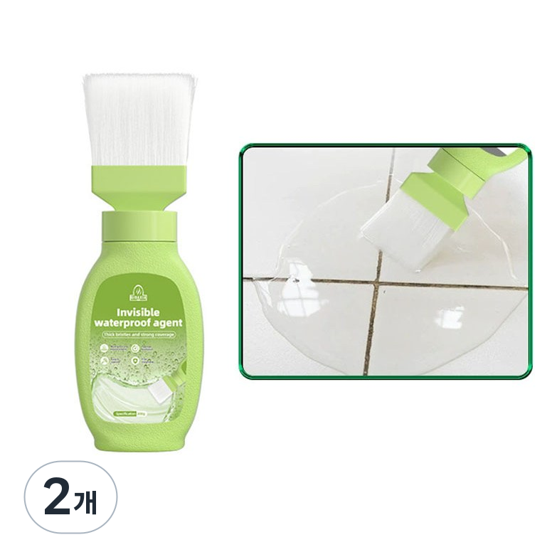 하비앤하트 침투형 투명 방수페인트 붓 일체형 타입 셀프 옥상 투명 발수 외벽 욕실 베란다, 2개, 300g, 투명 19,800원