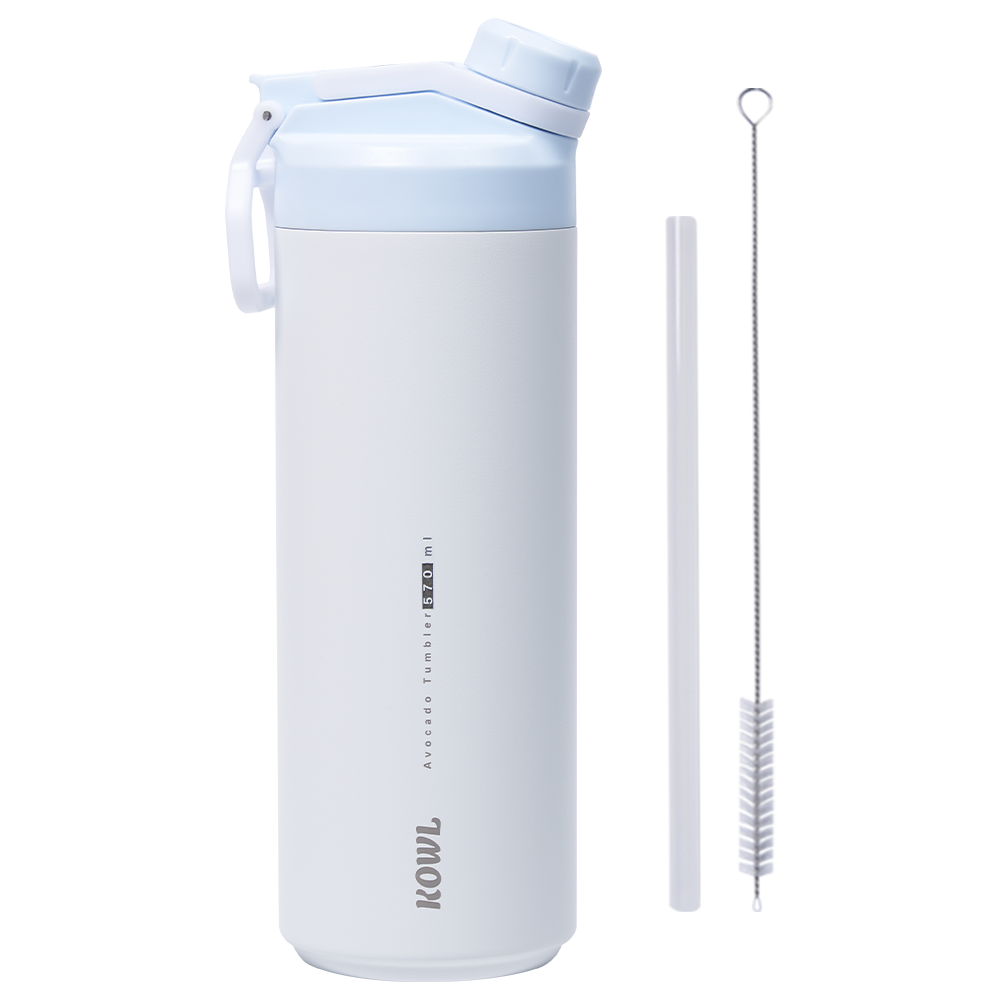 코울 아보카도 듀얼 스파우트 빨대 손잡이 휴대용 진공 보온보냉 스텐 텀블러, 현재가 29,800원