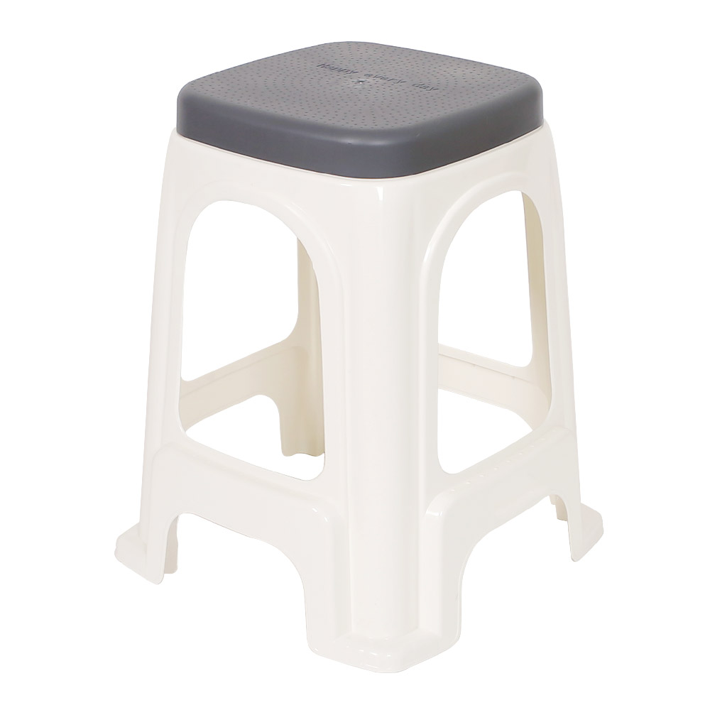 지오리빙 투톤 사각 의자 스툴 욕실 간이의자 야외 베란다 플라스틱, 그레이, 1개 10,800원