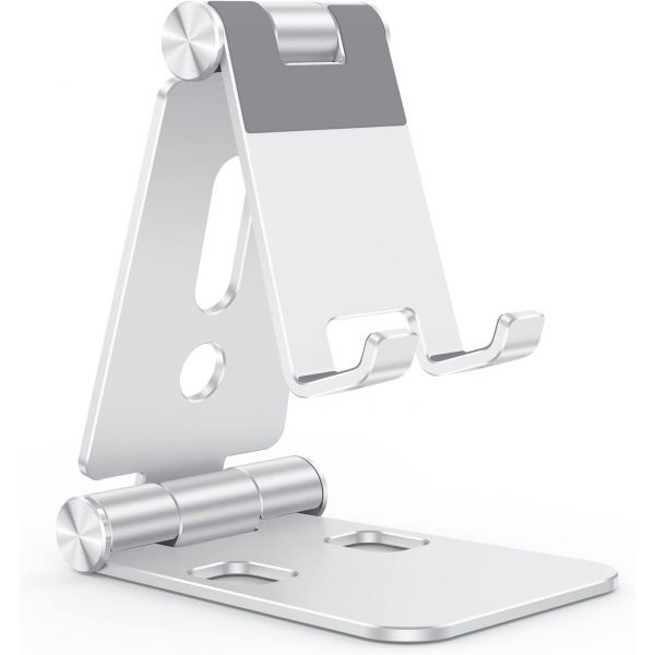 OMOTON오모톤 접이식 휴대폰 거치대 C4 휴대용 알루미늄 폰 조절식 독 아이폰 14/13/12/11 프로맥스 삼성 갤럭시 소형 태블릿 및 기타 실버 41,100원