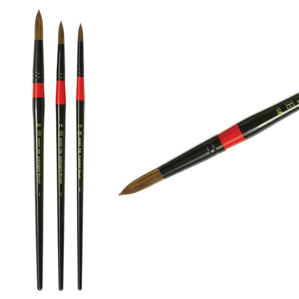 [단아미]700R수채화붓 둥근붓 평붓 1호~ 20호 1,800원