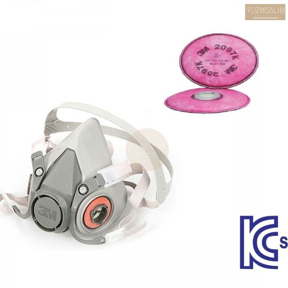 3M 6200방독/방진 마스크/ 반면형면체/방독면/2091,2097 필터/정화통/호흡보호구 (필터 별도구매 상품), 1개, 3M 6200방독마스크(정품) 22,810원