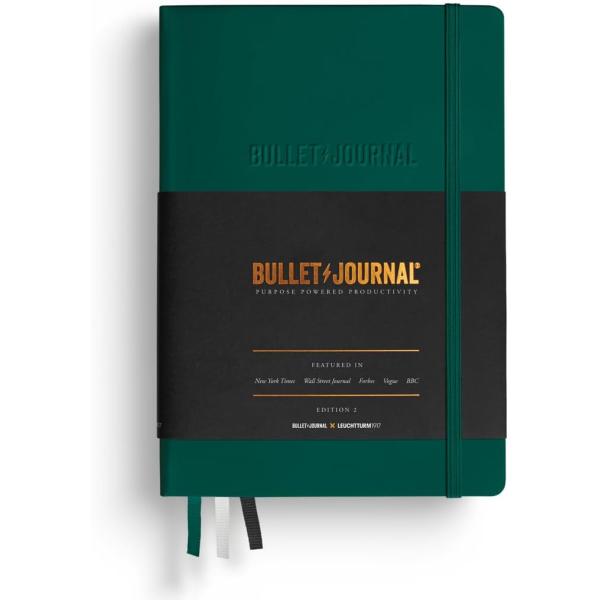 일본 직배송 LEUCHTTURM1917 368952 Bullet Journal Edition 2 Green23 Medium A5 하드커버 206페이지 번호 매기기 점선 111,780원