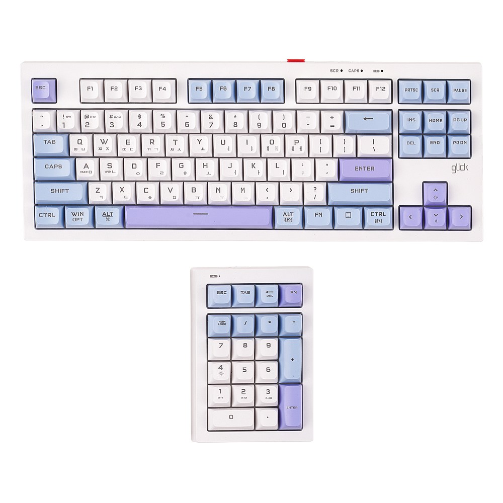 지클릭커 오피스프로 사일런스M 멀티포지션 WK87+NK21 넘버키패드 풀배열 방수 무선 키보드 SkyCity RC1 32,400원
