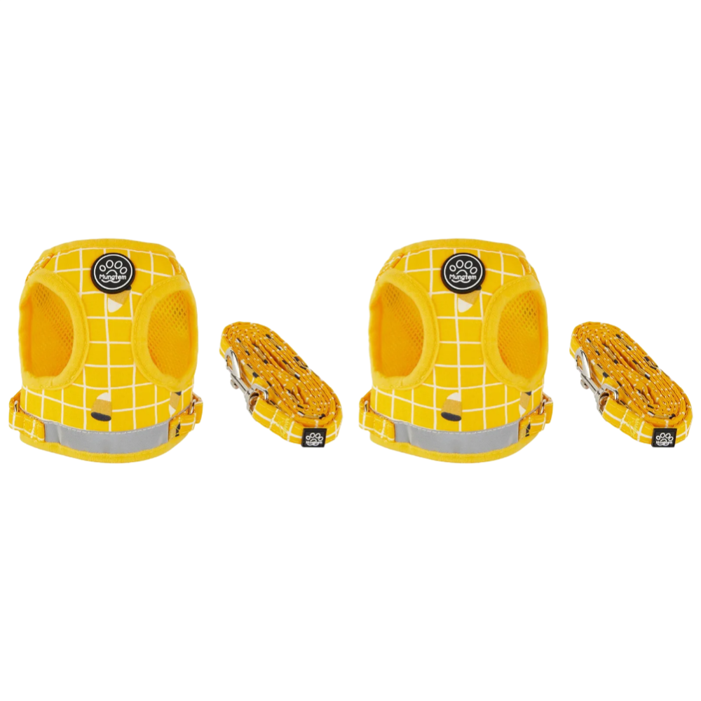 [1+1] 멍템 강아지 조끼 하네스 + 리드줄 세트, [1+1]핑크 12,900원