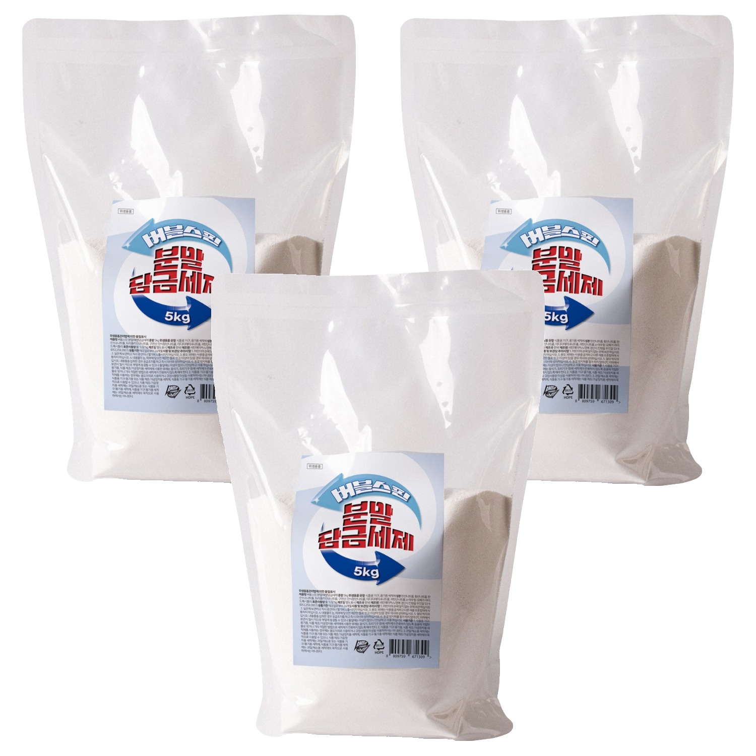 버블스핀 분말 애벌 담금세제, 5kg, 3개 29,800원
