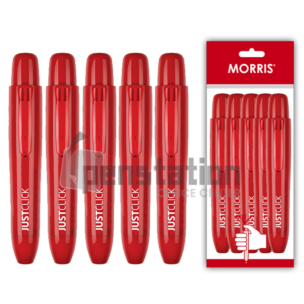 모리스 저스트클릭 노크식 유성매직 L 5개 세트(모리스 정품 블리스터 포장 케이스) 12,500원