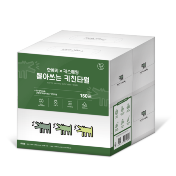 한예지 키스해링 뽑아쓰는 천연펄프 키친타올 27,900원