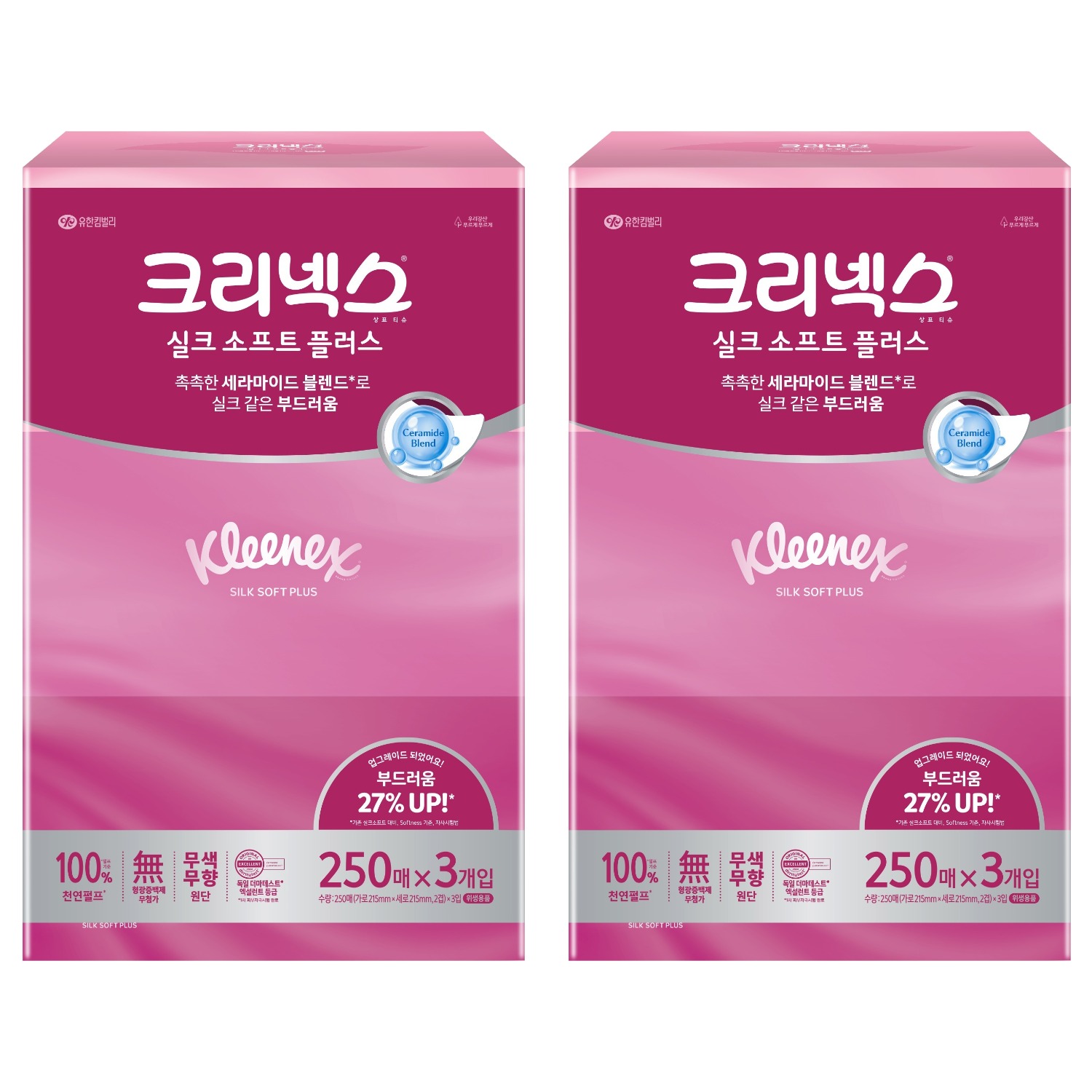 크리넥스 실크 소프트 플러스 미용티슈 2겹 12,400원