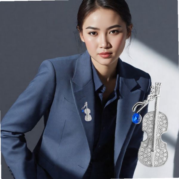 바이올린 브로치 클래식 악기 핀 크리스털 장식 정장 액세서리 3,010원