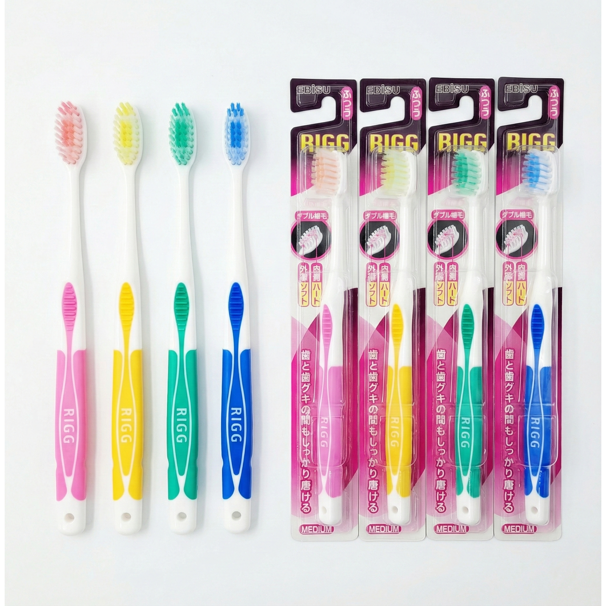 에비스 이중모 칫솔 미디엄 4개입, 1개, 4개입 24,400원