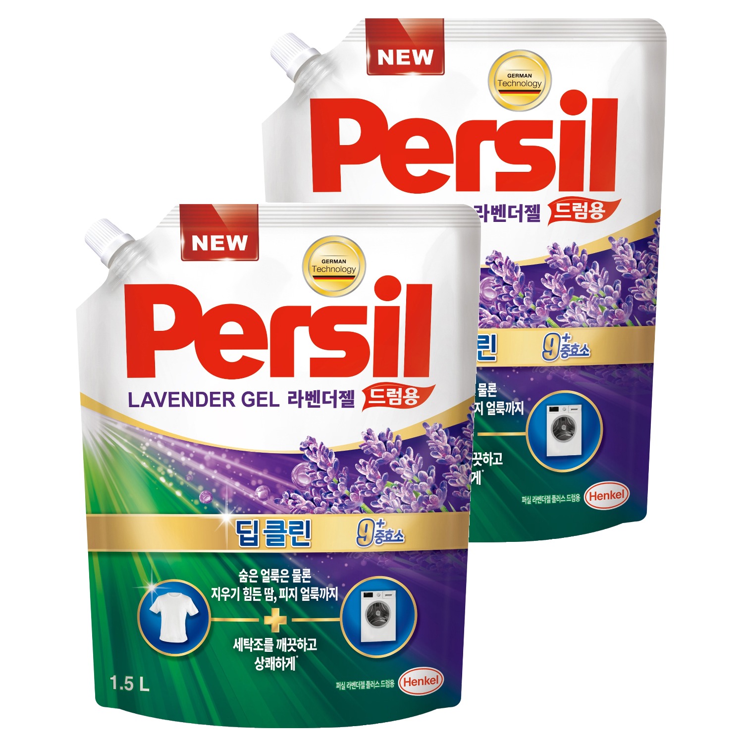 퍼실 딥클린 9중효소 라벤더젤 드럼용 액상세제 리필 13,000원