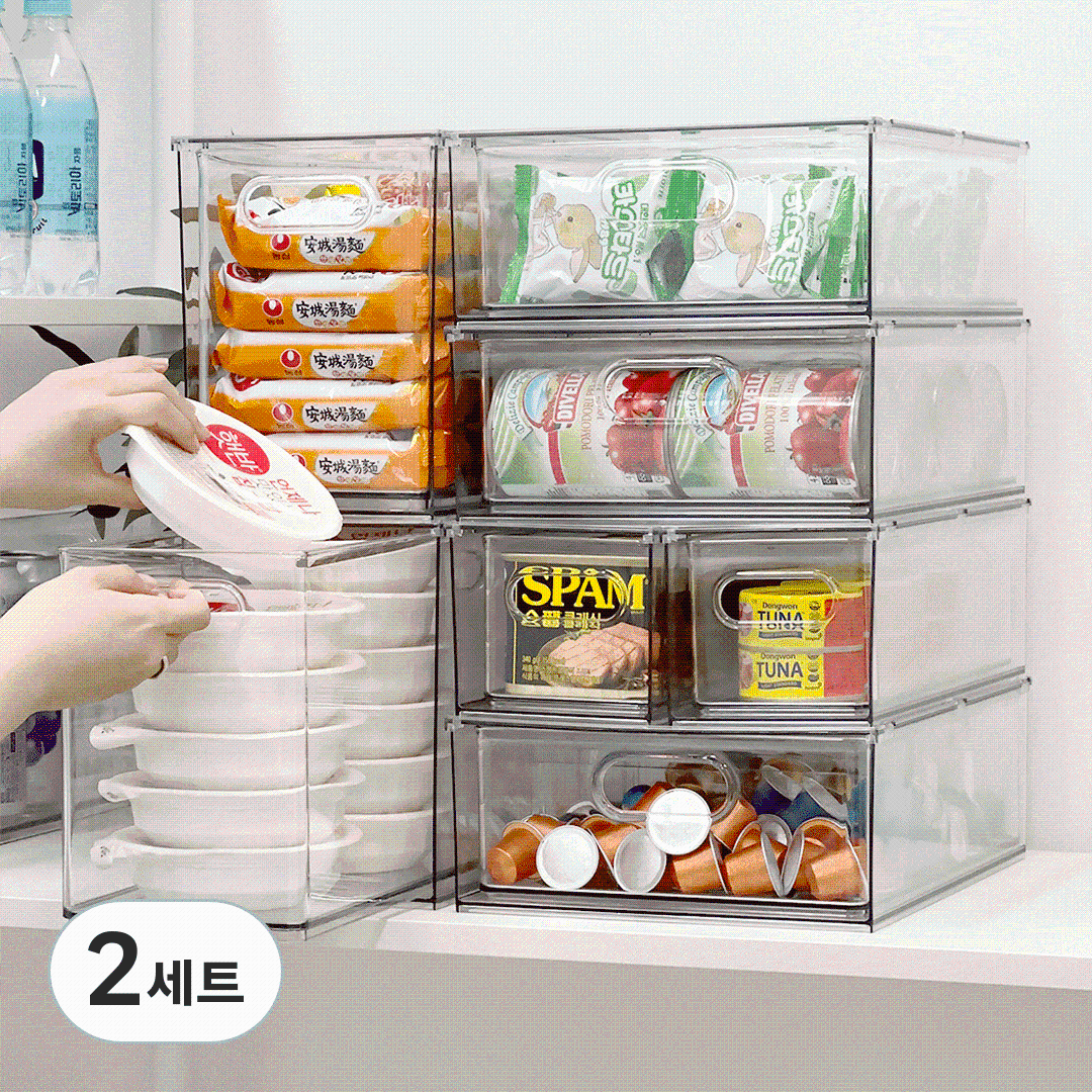 데미무드 퓨린 적층식 팬트리 정리함 + 전용 칸막이 세트 39,310원