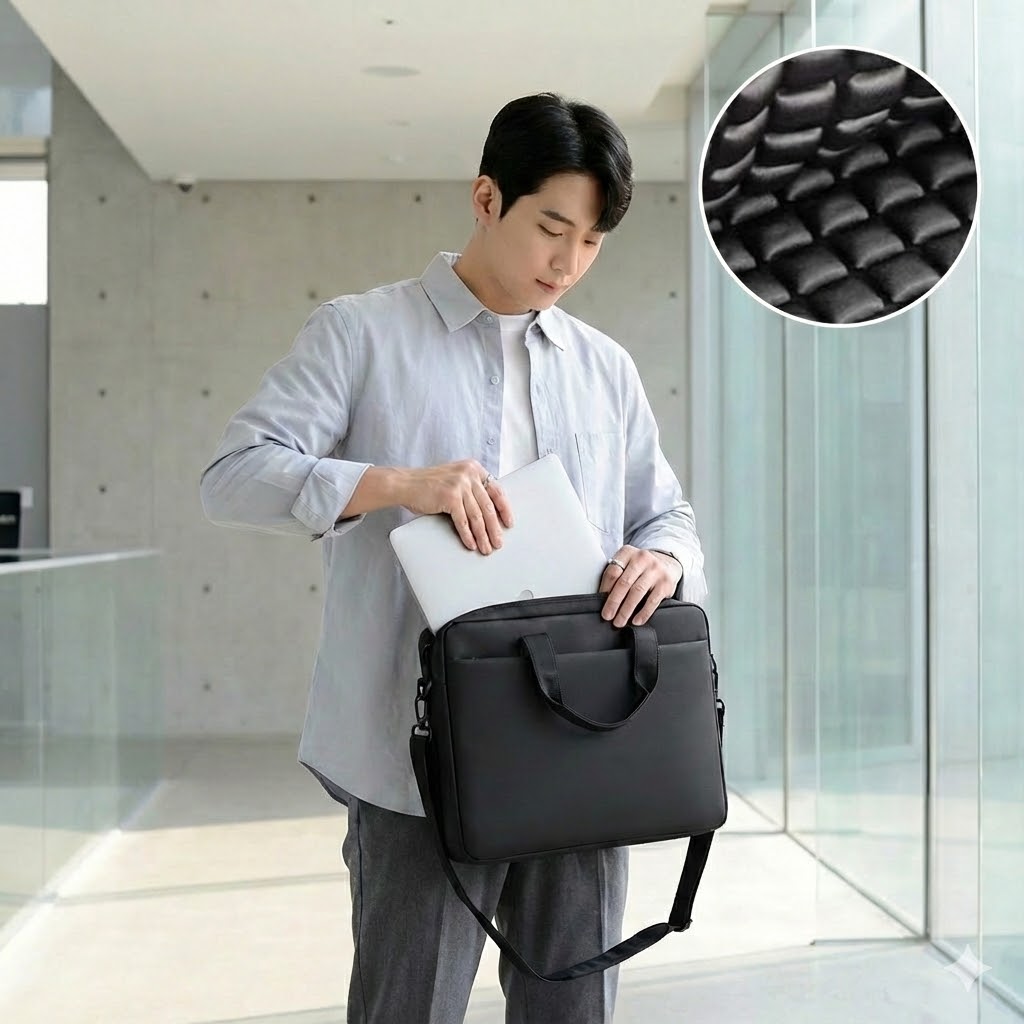 빠밤 충격 완벽 흡수 노트북 가방, 1개, 블랙 25,000원