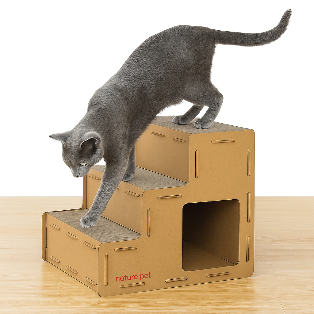 네이처펫 고양이 계단형 스텝 스크래처 하우스 9,990원