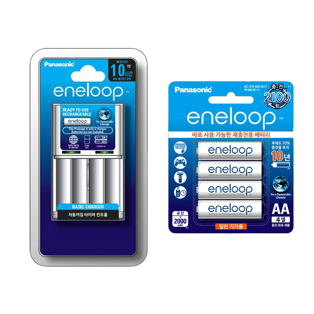 파나소닉 건전지 충전기 BQCC51K + 에네루프 충전지 AA 4p 세트 32,610원