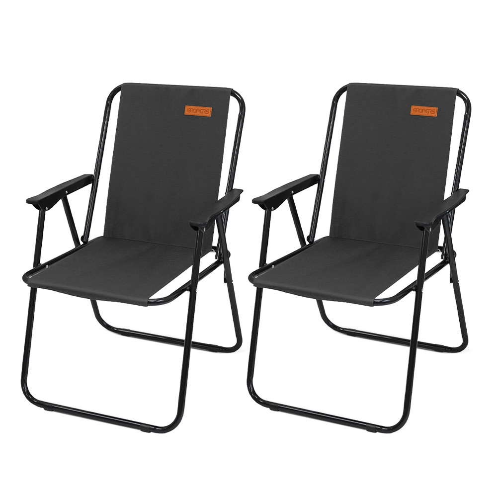 크로퍼스 아웃도어 원터치 접이식 캠핑 낚시 의자 블랙 2p, 단품, 2개 27,650원