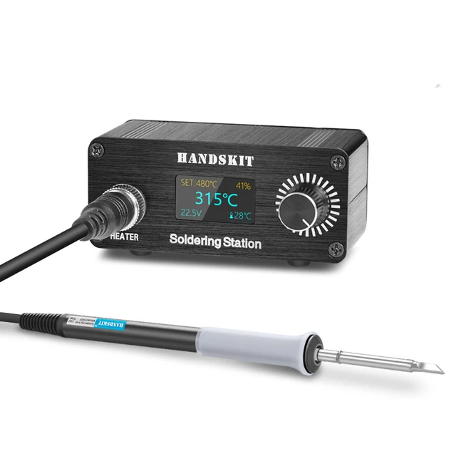 미니 T12 납땜 스테이션 70W 휴대용 디지털 5 핀 전자 용접 인두 DC 팁 포함 온도 조절 도구, 핀, 전기 26,300원