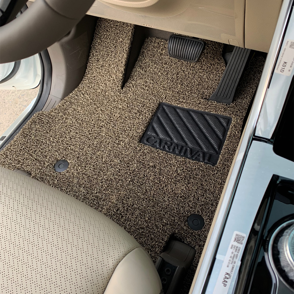 포시즌 차량용 코일매트 1열 + 2열 + 3열 + 트렁크 풀세트, 기아 더뉴카니발 KA4 4세대 페이스리프트 7인승 가솔린 디젤 2023.12~, 브라운 127,000원