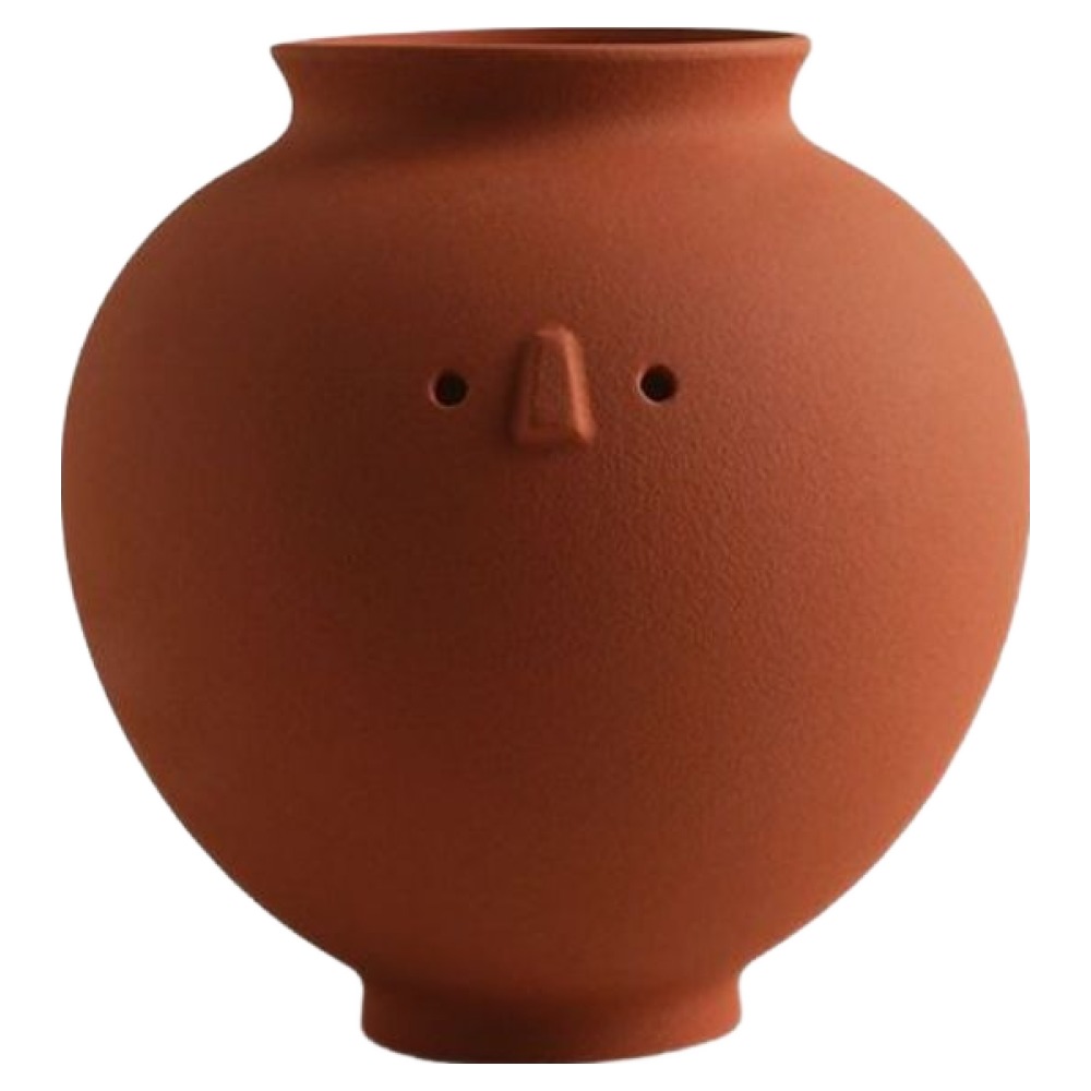 하비비 작은 눈 코 장식 세라믹 꽃병 항아리, 단일색상 19,530원