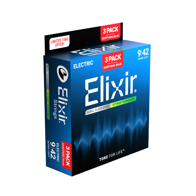 엘릭서 일렉트릭 3팩 옵티웹 수퍼 라이트 09-42 Elixir 기타 스트링 45,880원